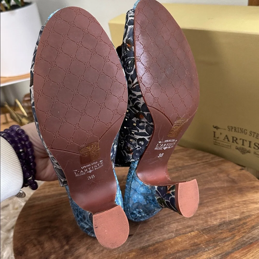 L'Artiste Women's Arautre Slingback Sandal Size 38 US 7 1/2-8 Art To Wear - Picture 14 of 17